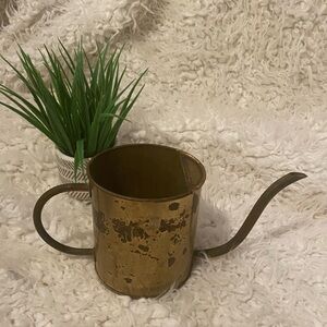Vintage FTD Brass Watering Can 1986 Nijhof Zevenaar Holland Patina Dented